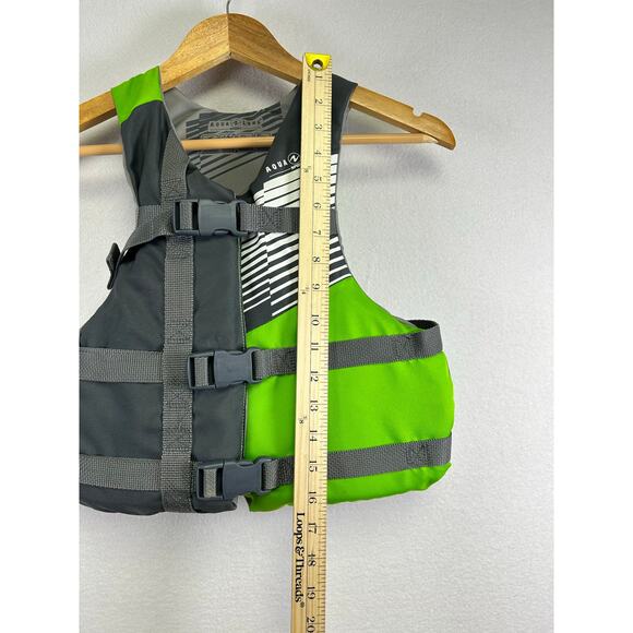 Aqua Lung Youth lifejacket PFD green gray water sports 50–90 LBS ￼ - Picture 4 of 7